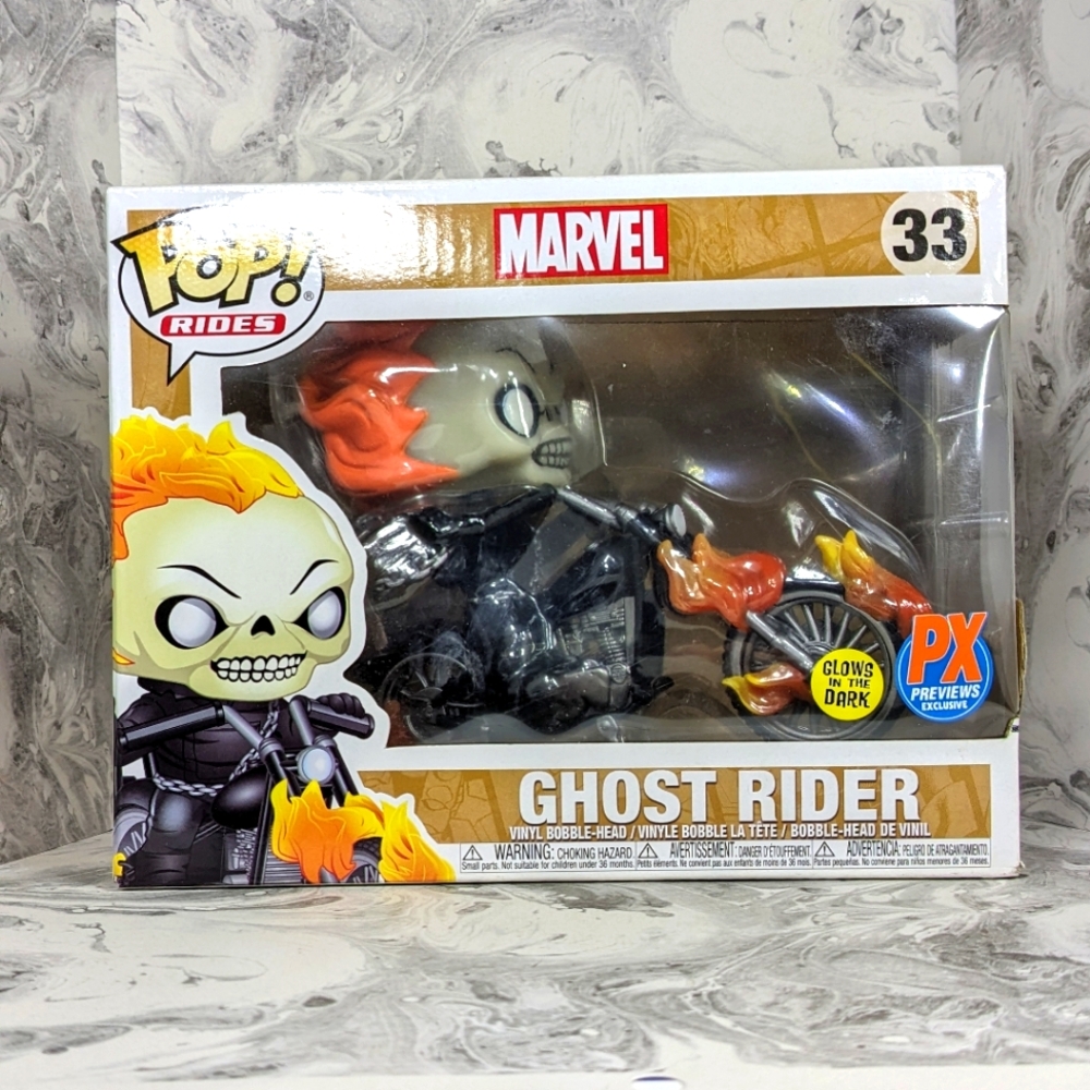 Funko Pop Marvel Ghost Rider 33 PX Exclusive, Glow in the Dark, NIB